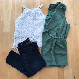 Green Hooded Sleeveless Vest
